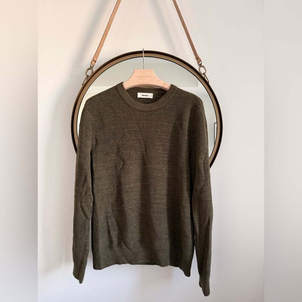 Buck Mason Forest Green Crewneck Sweater